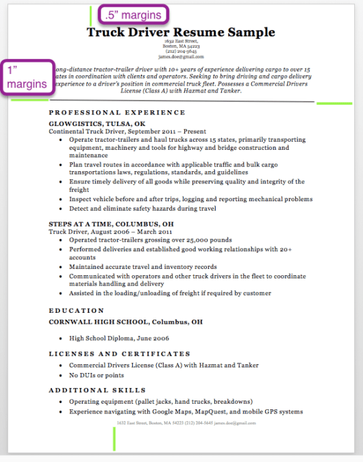 Resume Fonts Margins Style Paper Expert Tips Rc