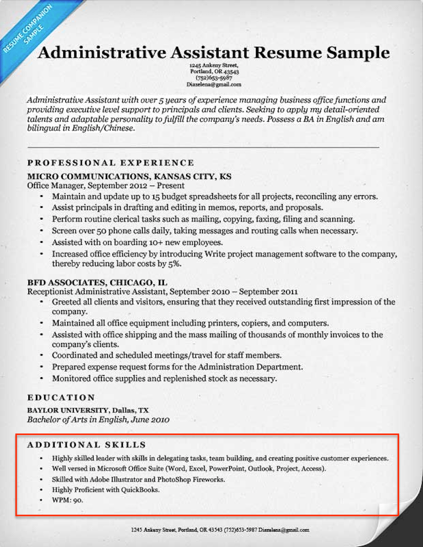 20 Skills For Resumes Examples Included Resume Companion 2543