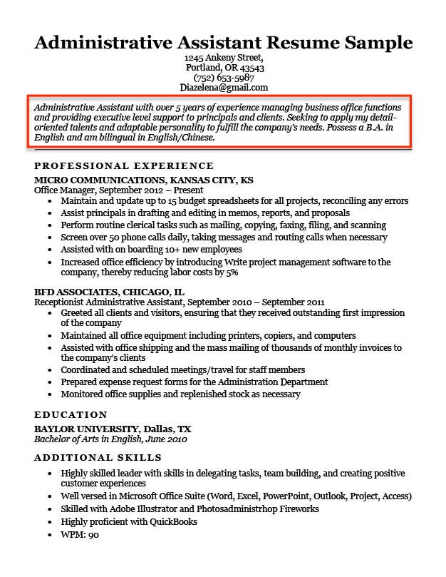 Resume Objective Examples for Students and Professionals  RC