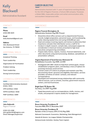 Coral Pink Contemporary Resume Template
