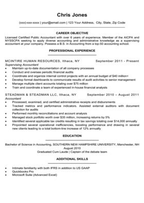 Black and White Simple Resume Template