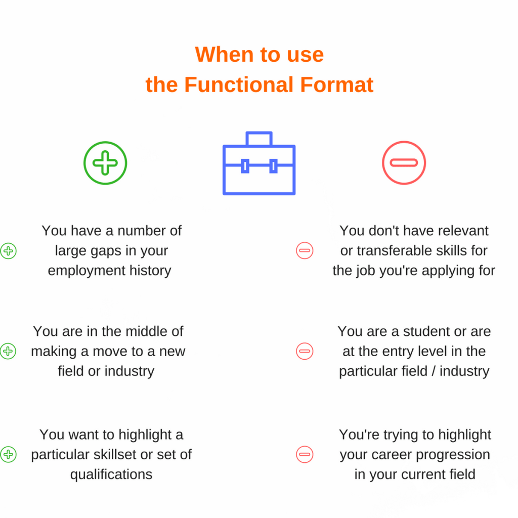 when to use functional resume format