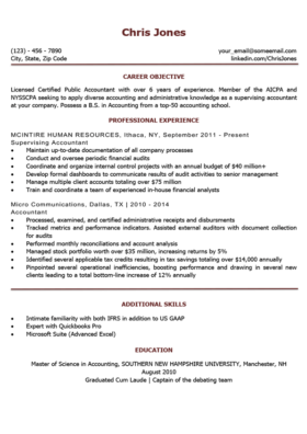 Ruby Red Minimalist Resume Template