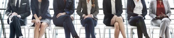 Several job candidates wait for their job interview