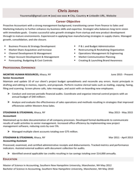 Ruby Red Career Change Resume Template