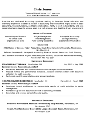 Black and White Entry-Level Resume Template