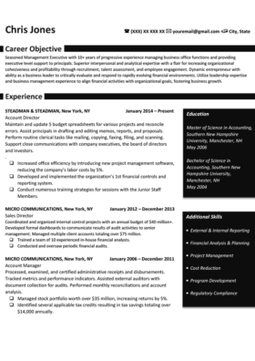 Black and White Independence Resume Template