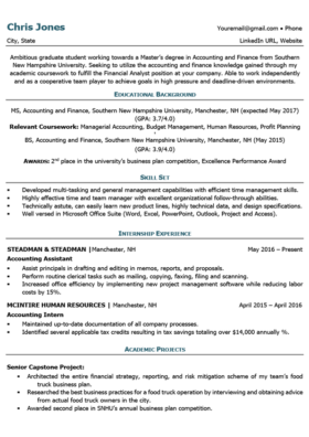 Black and White Student Resume Template