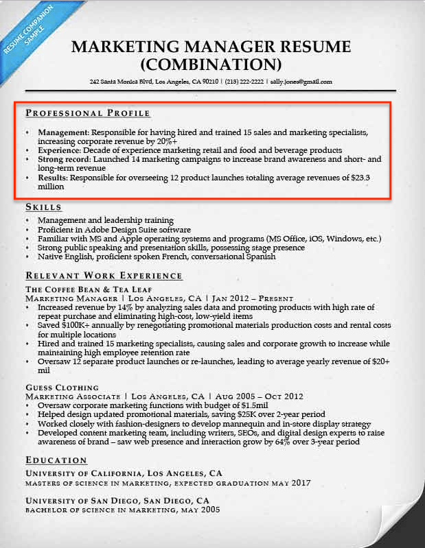 how to write a profile statement for resume