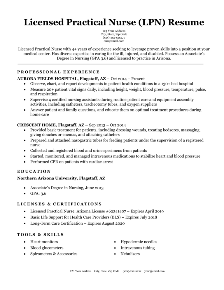 new graduate nursing resume template