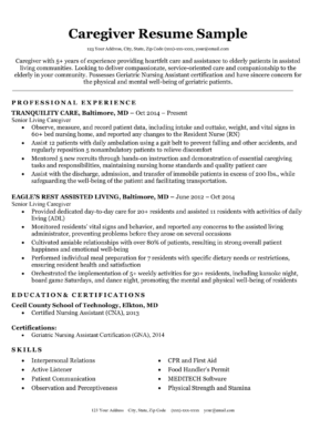 Caregiver Cover Letter Sample Writing Tips Resume Companion