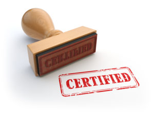 red certified stamp