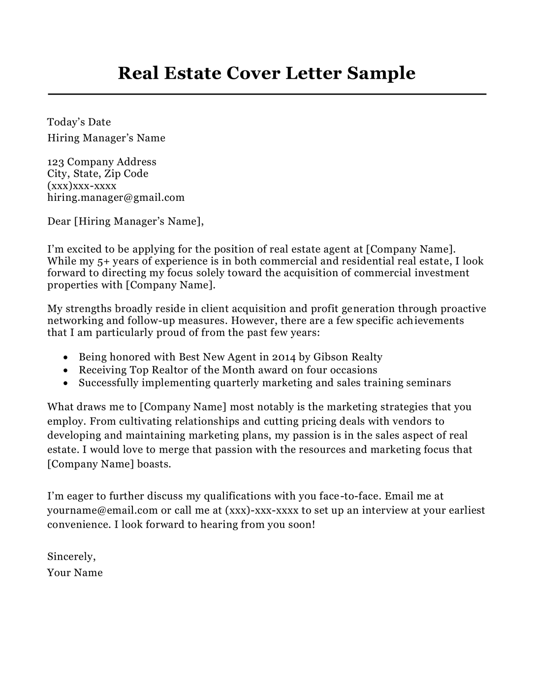 Cover Letter To Unknown Hiring Manager from resumecompanion.com