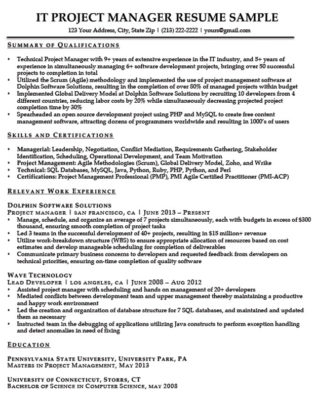 Project Manager Cover Letter Sample Tips Resume Companion