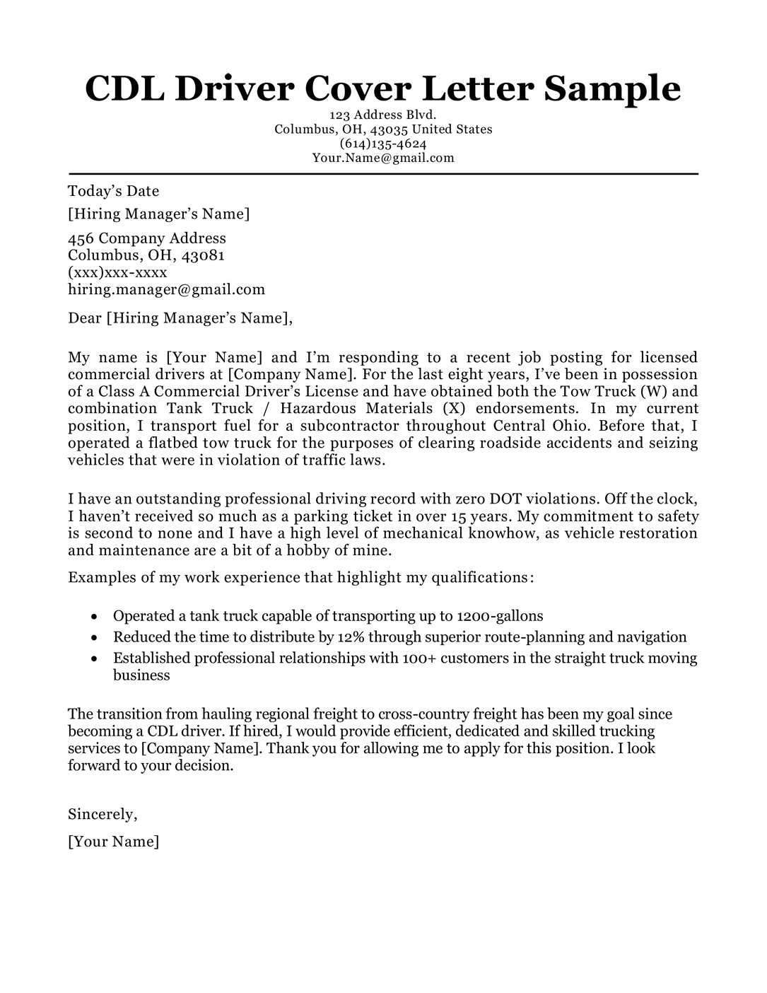 Sample Relocation Cover Letter from resumecompanion.com