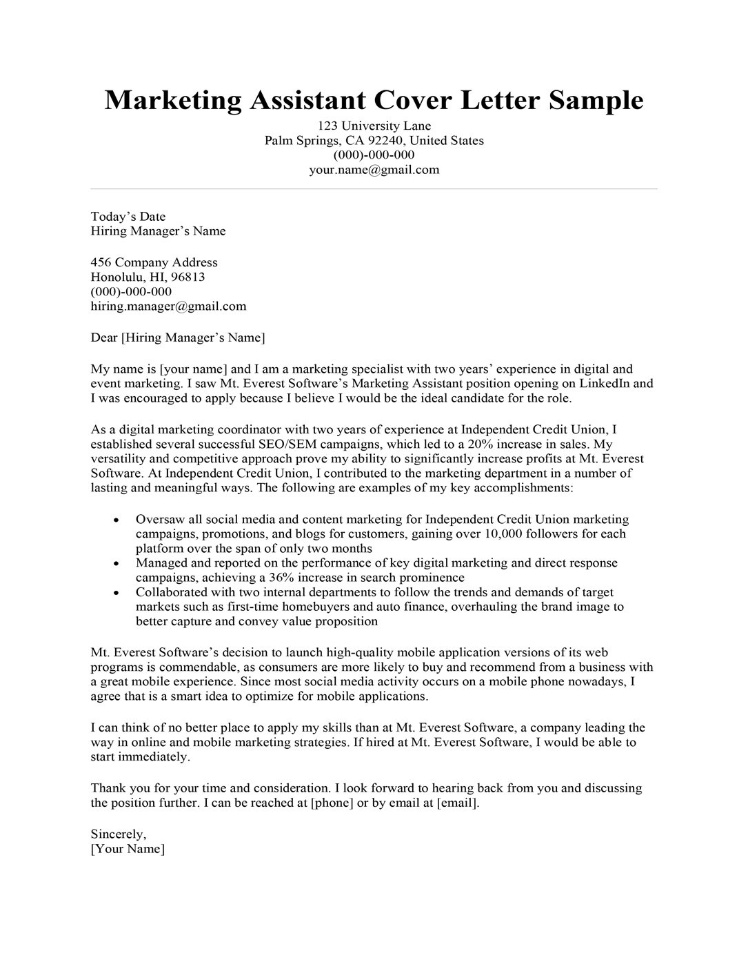 Social Media Specialist Cover Letter Collection Letter Template 