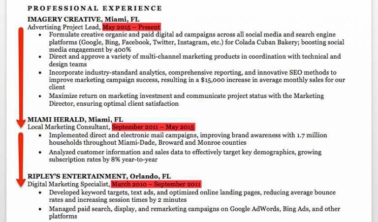 Marketing Resume Sample & Writing Tips | Resume Companion