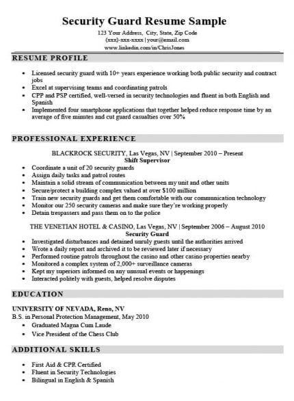 lifeguard resume with no experience