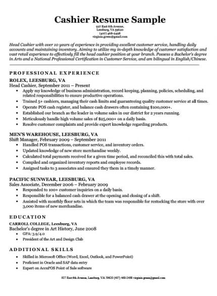 Chronological Resume Format | ResumeCompanion.com