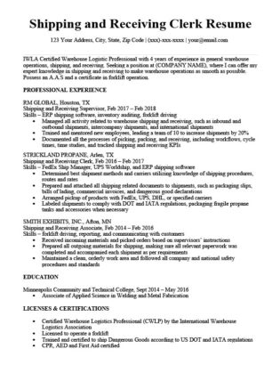 Chronological Resume Format Resumecompanioncom