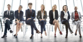job candidates waiting for interview