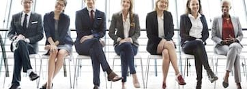 job candidates waiting for interview