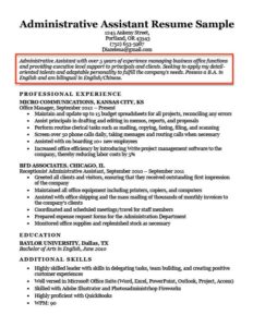 administrative assistant resume objective example