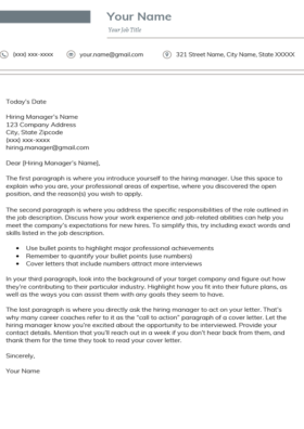 Slate Clean Cover Letter Template