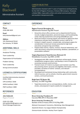 Imperial Gold Contemporary Resume Template