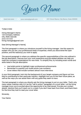 Iceberg Executive Cover Letter Template