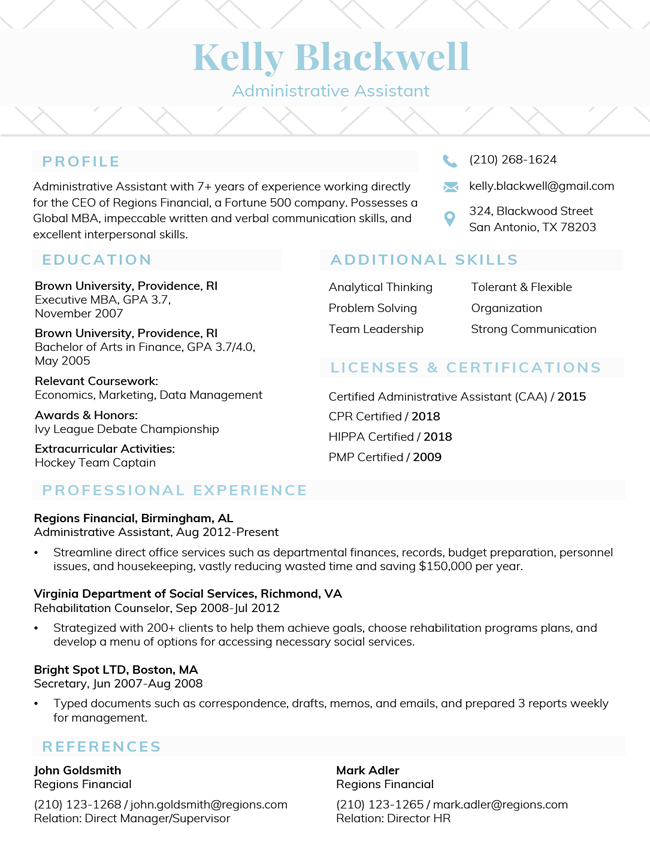 Professional Resume Templates [Free Microsoft Word Download] | RC