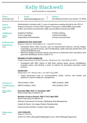 Microsoft Cv Template from resumecompanion.com