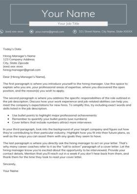 Slate Professional Cover Letter Template