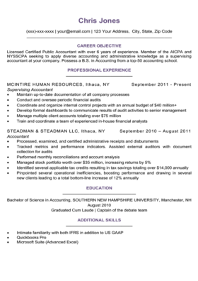 Amethyst Purple Resume Template