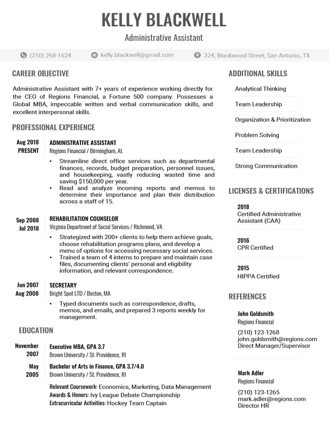 Free Modern Resume Templates Word Download | Resume Companion