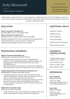 Imperial Gold Stanford Resume Template