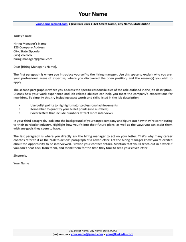Letter Format Cover Letter from resumecompanion.com