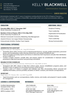 Imperial Gold Trendy Resume Template