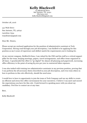 Professional Cover Letter Template from resumecompanion.com
