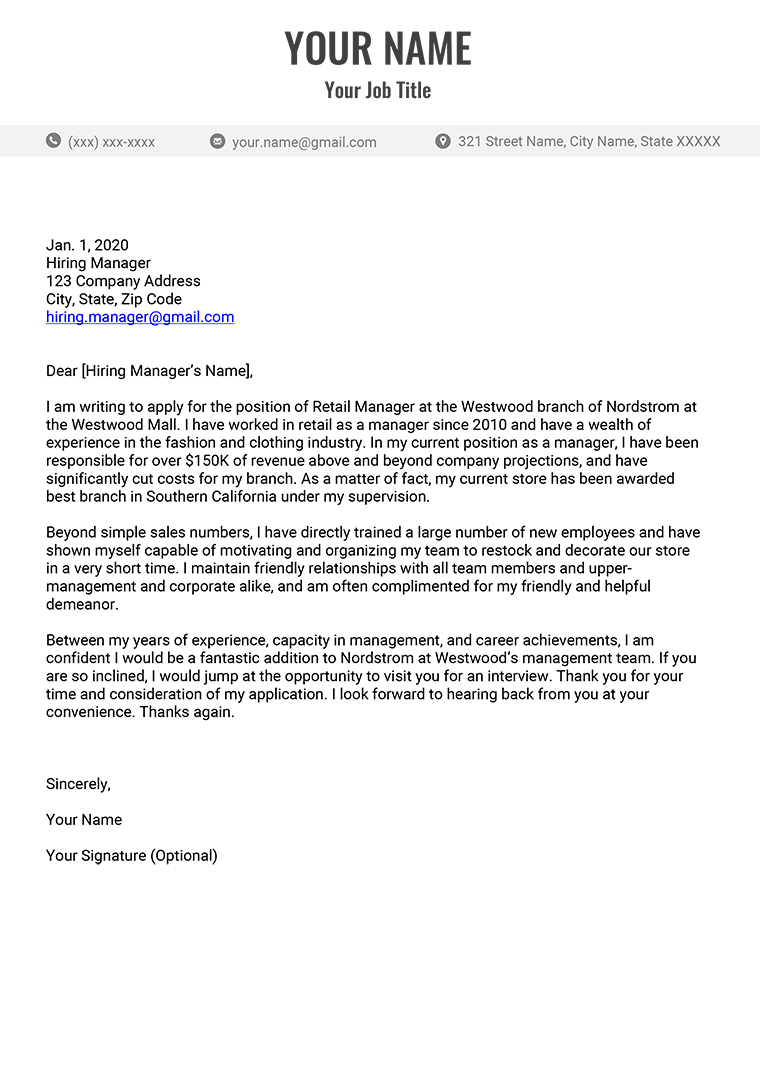 General Cover Letter Samples from resumecompanion.com